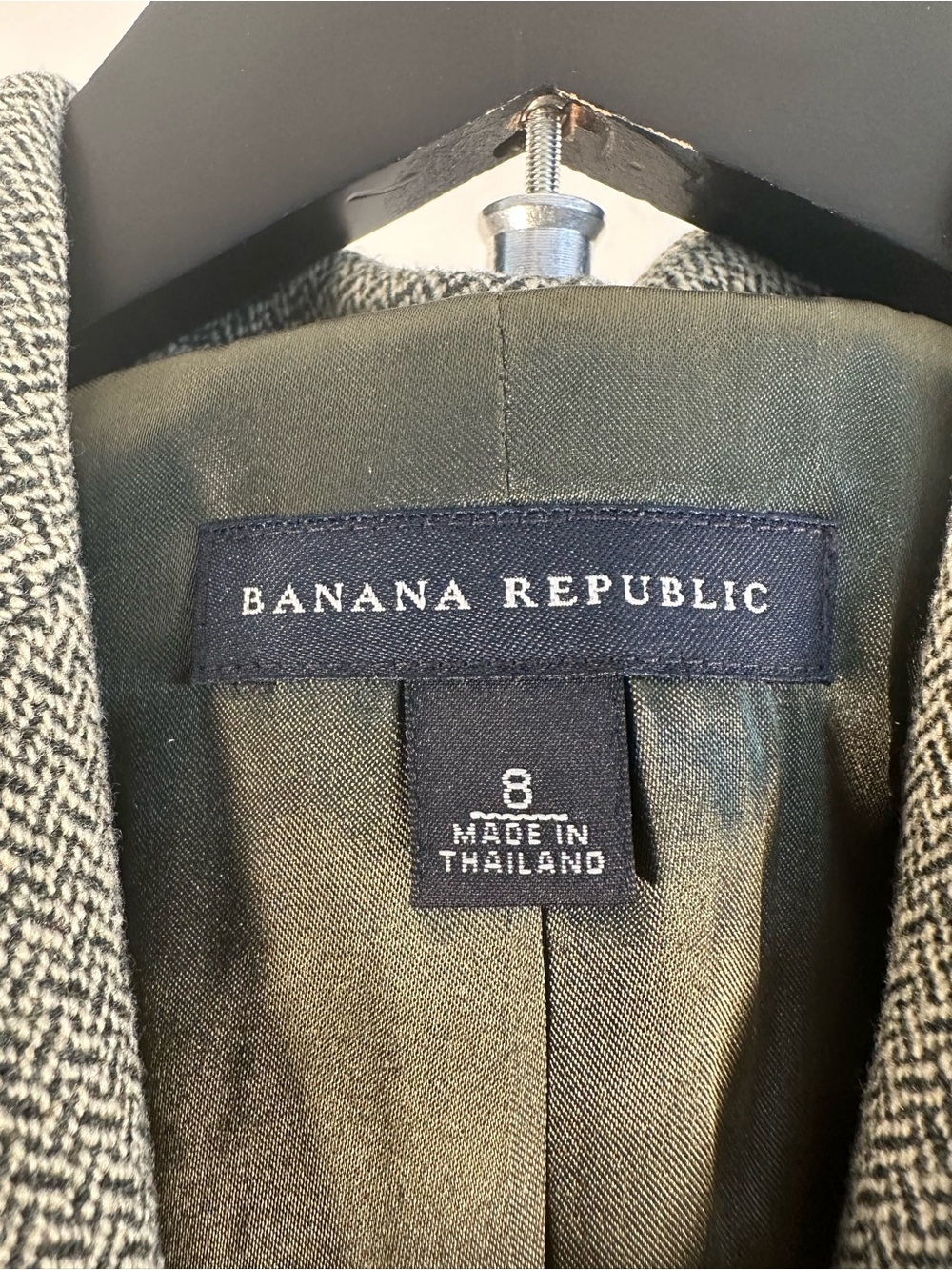 Banana Republic Gray Tweed Velvet-Trim Blazer - Picture 3 of 11